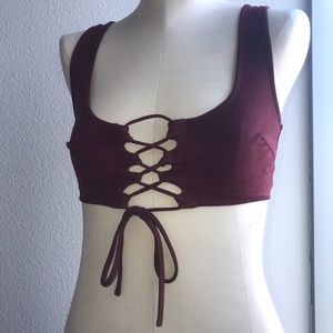 Lace Up Crop Top